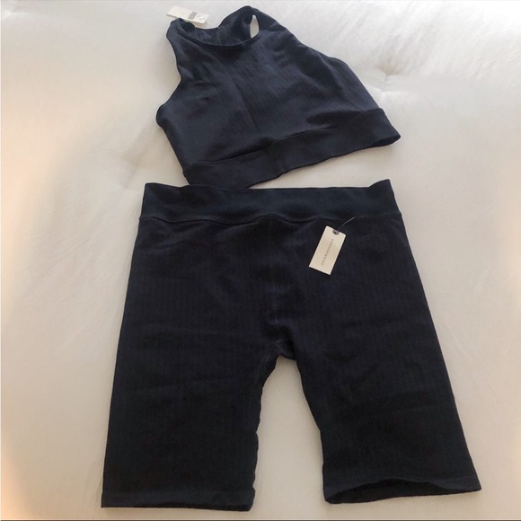 Anthropologie Colorblock Longline bike short Set - Picture 4 of 7